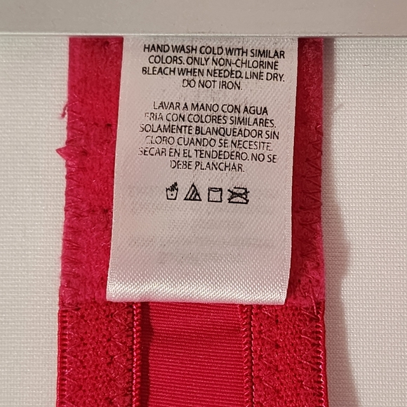 Valentine's Fuchsia Pink Leopard  Trim Moderate  Push-Up Underwire Bra Size 38D - Picture 10 of 10